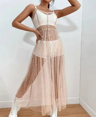 Sleeveless Square Swim Dress