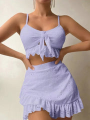 Ruffled Hollow Crochet Layer