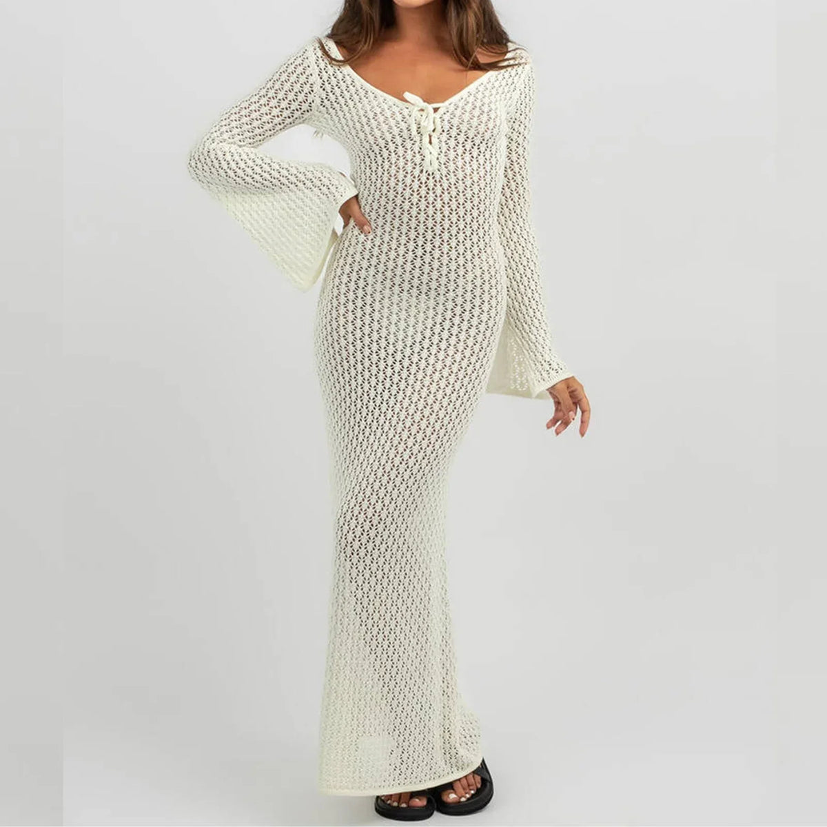 Knitted Long Crochet Layer
