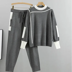 Serene Women's Casual Lounge Sweater Pants Set