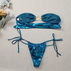 Minimalist Cut-Out Bikini â€?Satin Glow