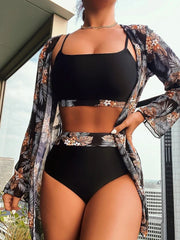 Luxe Strappy Swimsuit â€?Floral Dream