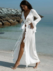 Ruffle Long Vacation Wrap