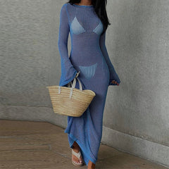 Sheer Backless Vacation Wrap