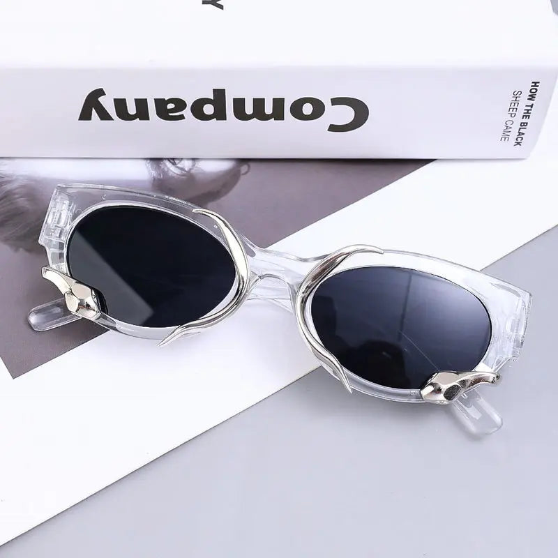 Eclipsed Elegance Oval Sunglasses