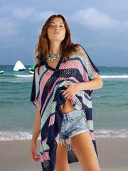 Contrast Color Beach Cover-Up