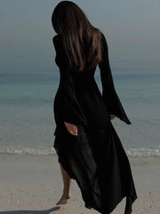 Ruffle Long Vacation Wrap