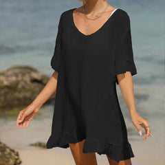 V-Neck Lotus Poolside Style