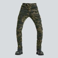 Wear resistant biker denim pants