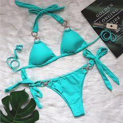 Elegant Cut-Out Bikini â€?Ocean Escape