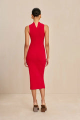 Tinsel-Touched Midi Dress