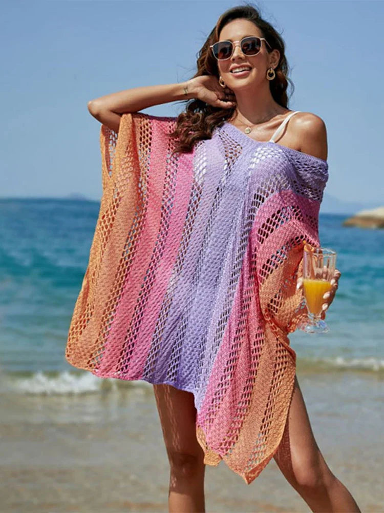 Contrast Color Resort Wear