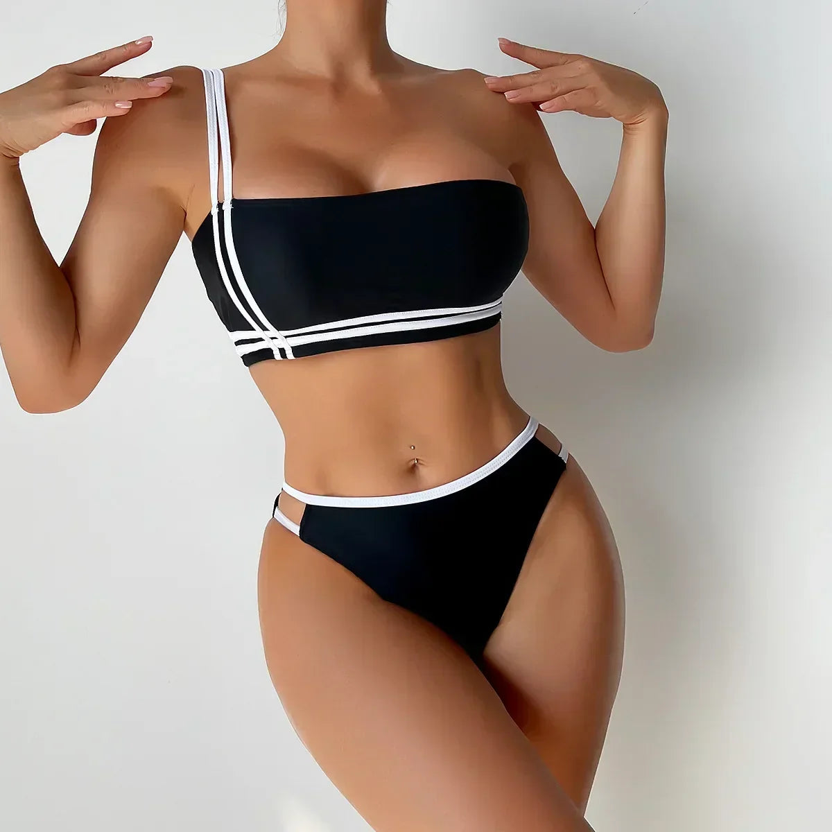 One Shoulder Poolside Style