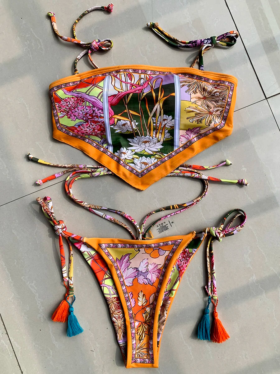 Refined Cut-Out Bikini â€?Golden Hour