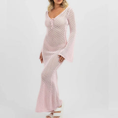 Knitted Long Crochet Layer