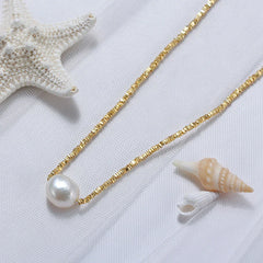 Still Falling Up Pearl Necklace Set