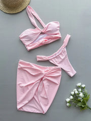 One-Shoulder Hollow Swim Dress