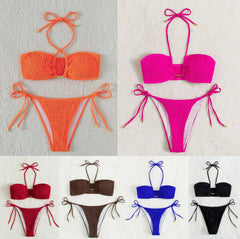 Chic Strappy Swimsuit â€?Satin Glow