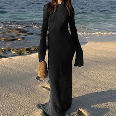 Sheer Backless Vacation Wrap