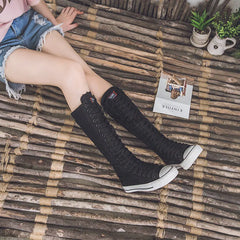 With A Single Step Knee-High Boots