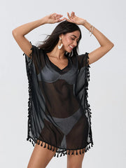 Tassel Trim Boho Tunic