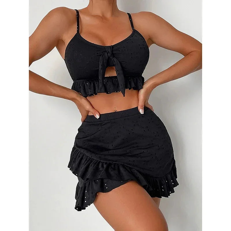 Ruffled Hollow Crochet Layer