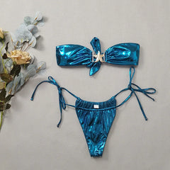 Minimalist Cut-Out Bikini â€?Satin Glow