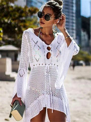 White Crochet Vacation Wrap