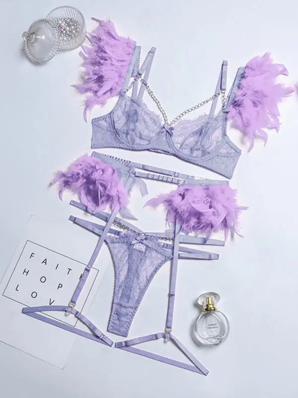 Angel In Disguise 4-Piece Cosplay Lingerie Set