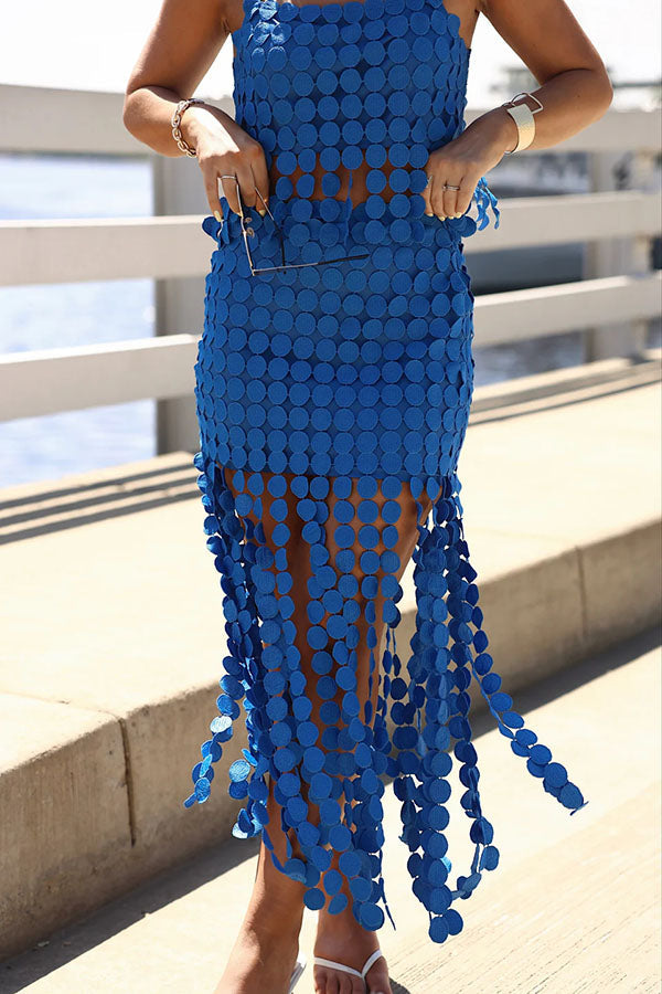 Riviera Rhythm Skirt â€?Circle Fringe Maxi