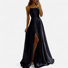 Giselle Women's Maxi Dress | Satin, Split