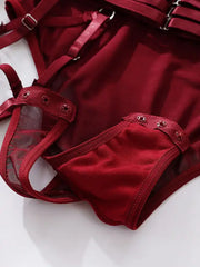 Body Language Mesh Teddy Lingerie Set