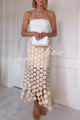 Noir Tempo Skirt â€?Sheer Circle Tassel Maxi