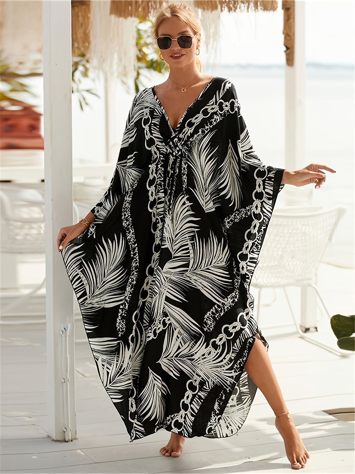 Siennaâ„?- Luxe Chain Print Kaftan Dress