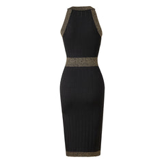 Lurex Trim Sweater Dress