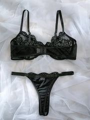 Deep In Love Lace 2 Piece Set - Black