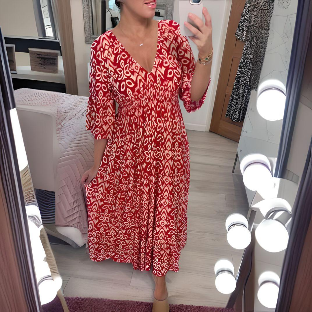 Isabellaâ„?- Boho Printed Dress