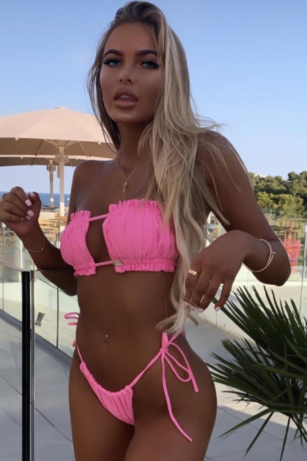 Glam Triangle Bikini â€?Crisscross Style