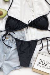 Minimalist Triangle Bikini â€?Crisscross Style