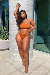 Minimalist Triangle Bikini â€?Brown