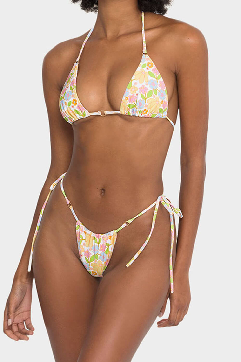 Minimalist Cut-Out Bikini â€?Floral Dream