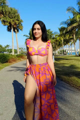 Elegant Cut-Out Bikini â€?Tropical Bloom