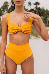 Golden Sol High‑Waist Bikini Set