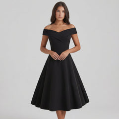 Elida Black Mini Dress