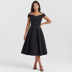 Elida Black Mini Dress