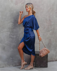 Avery Women's Midi Dress | One-Shoulder