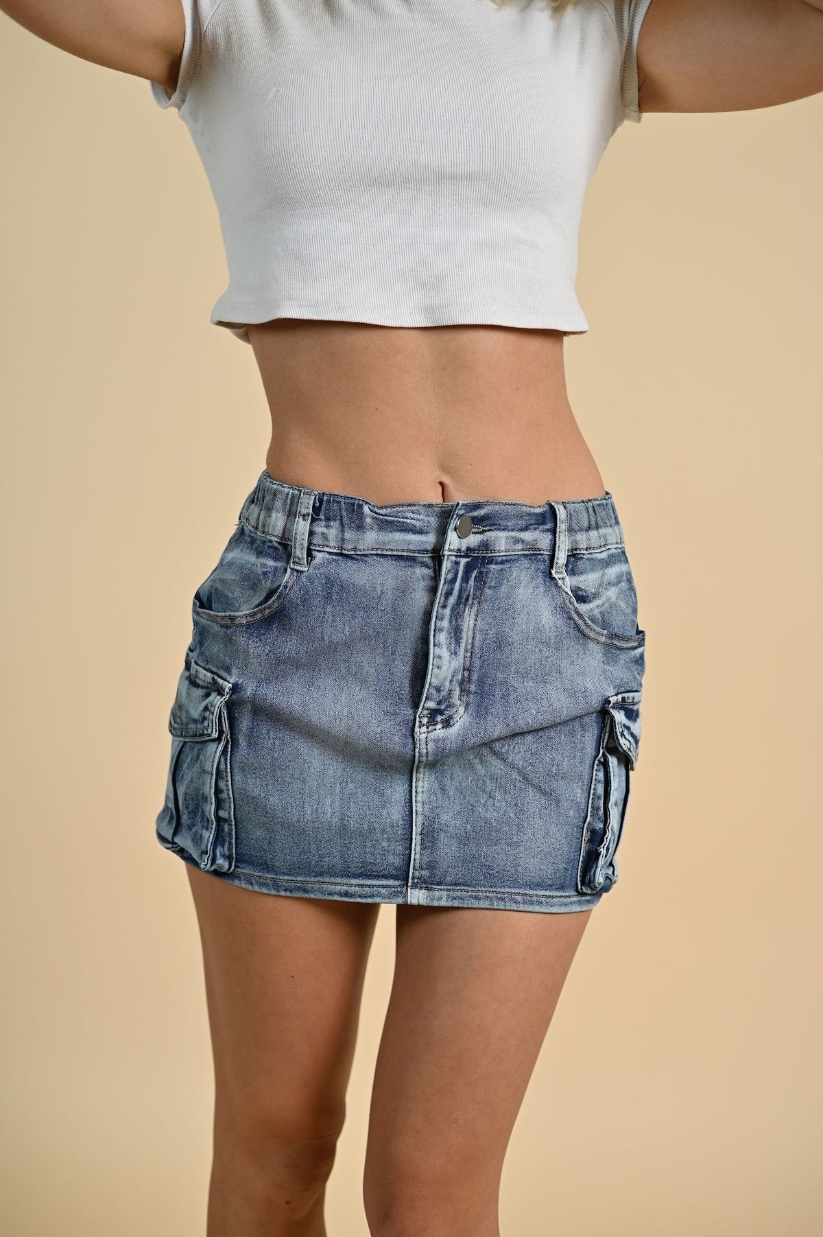Fits Like Skin Skirt - Blue