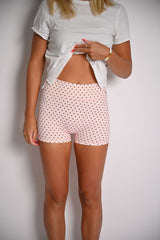 Polka Dot Biker Shorts- Pink