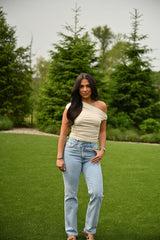 Saddie Top- Khaki