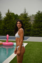 Metallic Crochet Bikini Set